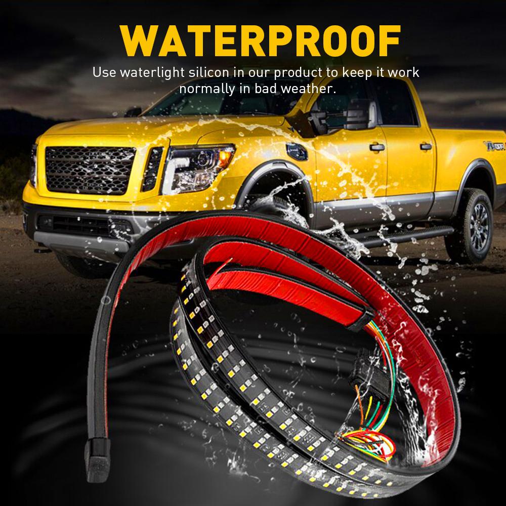 AUXITO 48"/60" LED Strip Tailgate Light Bar Reverse Brake Signal For Chevy Ford Dodge GMC Truck
