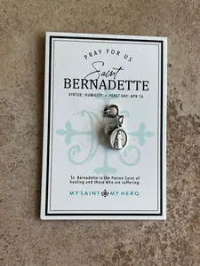 Saint Bernadette Our Lady of Lourdes Medal Charm