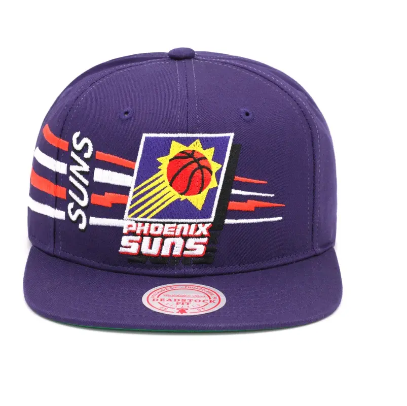 Mitchell & Ness Purple NBA Phoenix Suns Retro Bolt Deadstock HWC Embroidered Snapback - Men's Male Graphic Snapback Hats