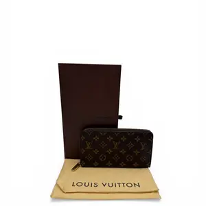 Pre-owned Louis Vuitton COATED CANVAS Small Leather Goods MONOGRAM ZIP AROUND WALLET