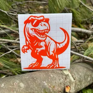 T Rex Decal Dinosaur Decal Waterproof Vinyl Various Sizes Colors Bright Durable Smooth Non Porous Surfaces