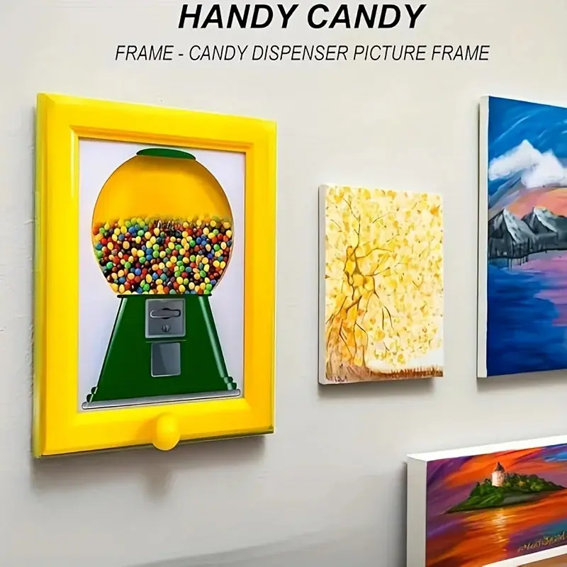 Retro Rotating Candy Dispenser - Sturdy Plastic Compact Form Organiser, Colorful Home & Kitchen Snack Container with Removable Compartments, Ideal for Kids' Birthdays Gifting
