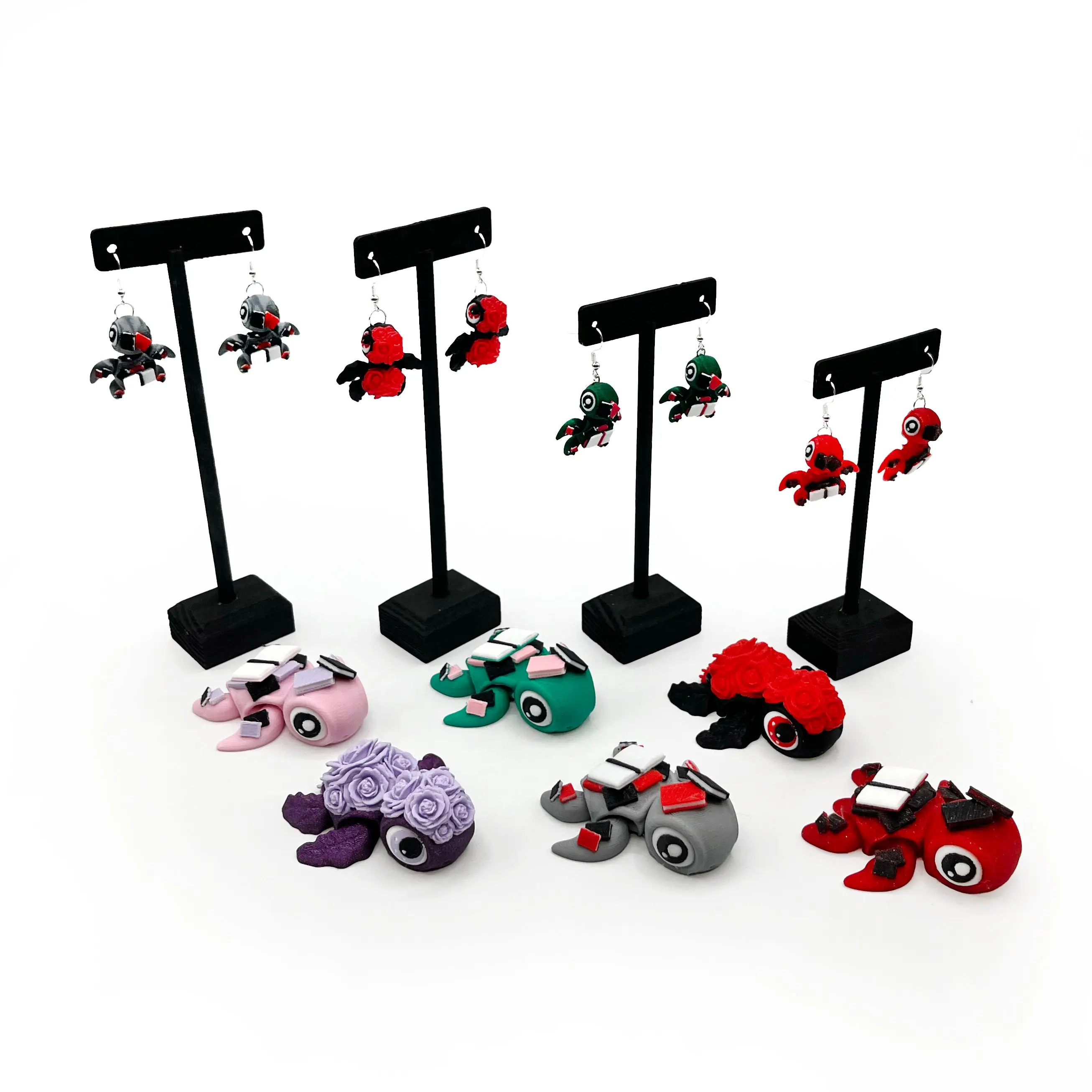 Earrings TURTLES - Cute 3d printed Earrings