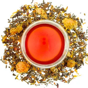 Emperors Organic Pu-erh Tea - Fermented - Natural Probiotic - Gut Health - Light Cinnamon & Plum Flavor - Low Caffeine - After Meal Relief Tea