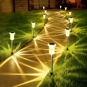 Lights 10 Pack Pathway Lights LED Waterproof Stainless Driveway Lighting for Outdise, Yard, Walkway, Sidewalk,, Lawn (Warm White)