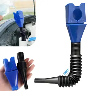 Caurfa Oil Funnels for Automotive Use, retractable automatic fuel funnel clip bottle, Universal Wide Mouth Funnel, Easy to Carry Wide Mouth Flexible for Car Motorcycle
