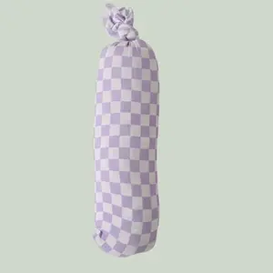 Bestaroo Lilac Checks Swaddle Blanket, Large Soft Stretch Bamboo Baby Wrap, Lilac Checks Print, Multi Use Swaddle, Stroller & Nursing Cover, 45 x 45 Inches