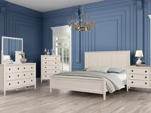 Mirador Alto Elegant 4-Piece or 5-Piece Bedroom Set in Finish with Classic Panel Bed – Perfect for Sophisticated Spaces Dresser Nightstand