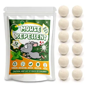 Natural Peppermint Mouse Repellent Balls – Long-Lasting 30–60 Days Rodent Deterrent for Home, Car Engine & Garage, Safe for Pets & Kids, Indoor Outdoor Protection