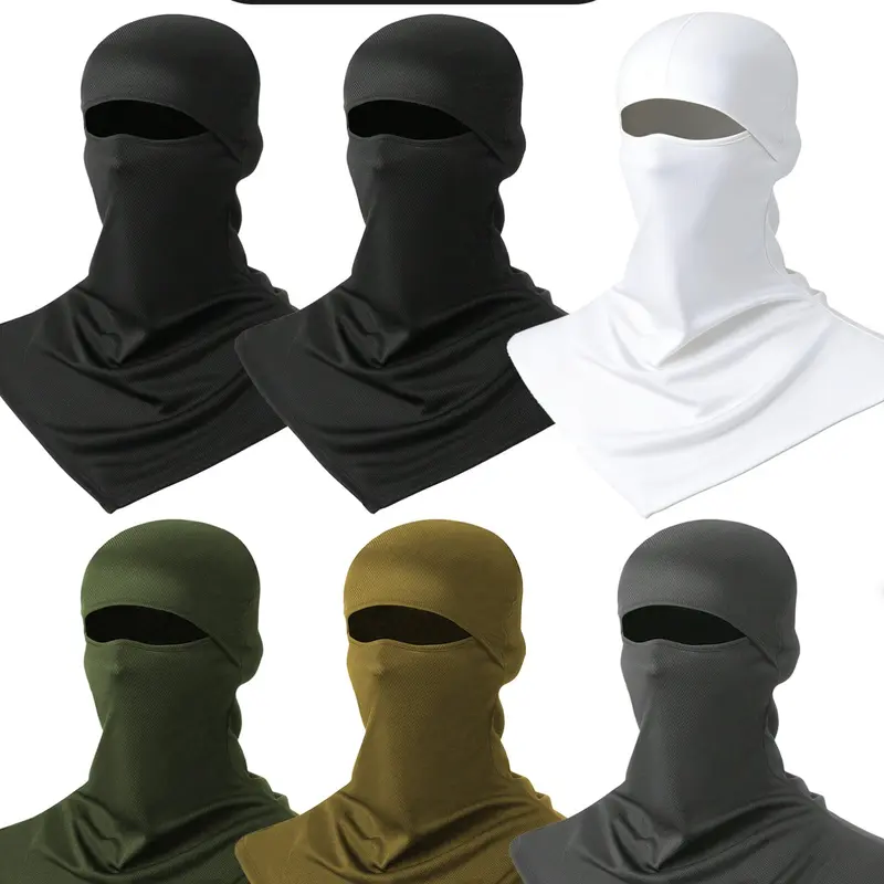 6-Pack Breathable Long-Length Full Face Mask for Men & Women, Sun Protection Quick-Dry Fishing Head Cover, Sweat-Absorbent Sports Balaclava, Balaclava Headwear