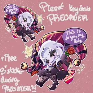 Pierrot Keychain  – The Freak Circus Fan Art, Double Sided Acrylic Charm