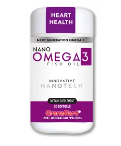 Granagard Nano Omega 3 (1-Month Supply) 4X The Potency for Joint-Support, Skin, Brain, and Heart Health, with Anti-Aging Properties, Easy Swallow Pills for Men and Women, 30 softgels…
