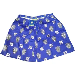 NYPD Boxer Shorts Blue Mens Sleepwear NYC Police Gift