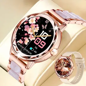 Elegant and fashionable women's Multifunctional Smart Watch, multi-function wireless call and message reminder, voice assistant, remote camera control, female function, multiple sports modes, fitness tracker, perfect gift for family and friends!