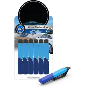 Air Freshener Vent Sticks, New Car \/ Cool Breeze Scent, 6 Pack