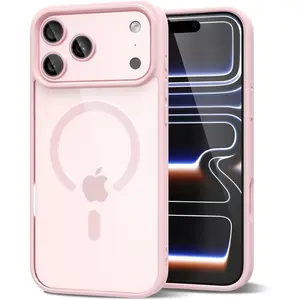 Magnetic Phone Case for iPhone 17 16 15 14 13 12 11 Air Plus Pro Max Translucent Matte Shockproof Fingerprint Resistant Magsafe Compatible Pink