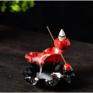 Incense burner Zen aromatherapy burner ornament, creative ceramic handicraft incense burner ornament, small household ornamental incense burner