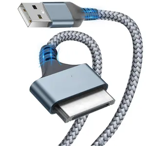 USB to 30 Pin Charger  Nylon Braided  Cord Compatible with  4/4s/3G/3GS, iPad 1 2 3, iPod  4 3 2 1, iPod Classic/Nano 2  6, for  & Data (3.3FT)