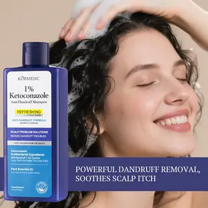 KORMESIC 1%  Anti-Dandruff Shampoo ✨ | With Tea Tree Oil, Powerful Dandruff & Oil Control, Soothe Itchy Scalp. Hypoallergenic, Gentle Cleansing, Rich Foam, Reduces Scalp Oil, Dandruff & Rough Hair, Restores Scalp Health, Fresh & Confident Hair