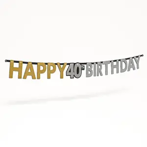 Prismatic 40th Birthday Celebration Banner
