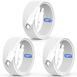 For iPhone 17 Charger,3Pack 60W Type C to C 10 ft Charger Cord for Apple iPhone 16/15/15 Pro/Plus/Pro Max,for MacBook Pro/Air,for IPad Air 4/5/Mini 6/Pro