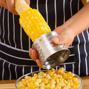 Silvercorn Premium Stainless Steel Corn Thresher Stripper & Peeler - Magic Corn On The Cob Removal Tool