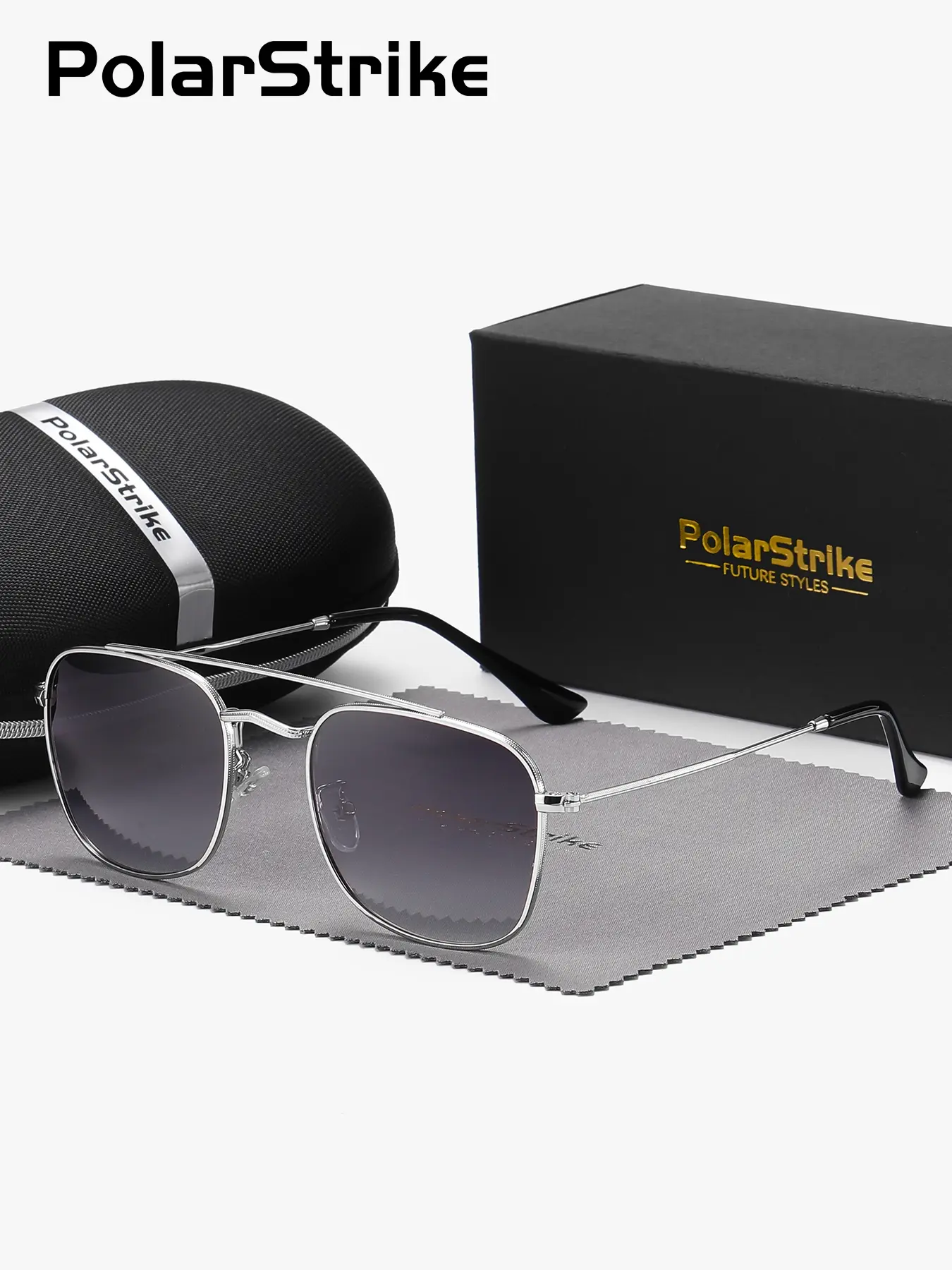 1 Pair PolarStrike Unisex Full Frame Square Frame Polarized Sunglasses Street-inspired Exceptional quality UV400