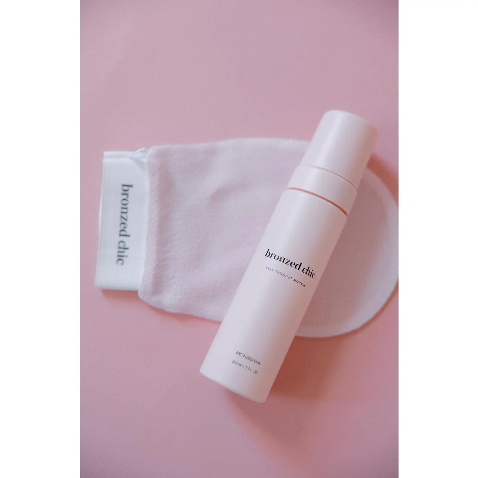 Bronzed Era Self-Tanning Mousse + Pink Exfoliating Mitt