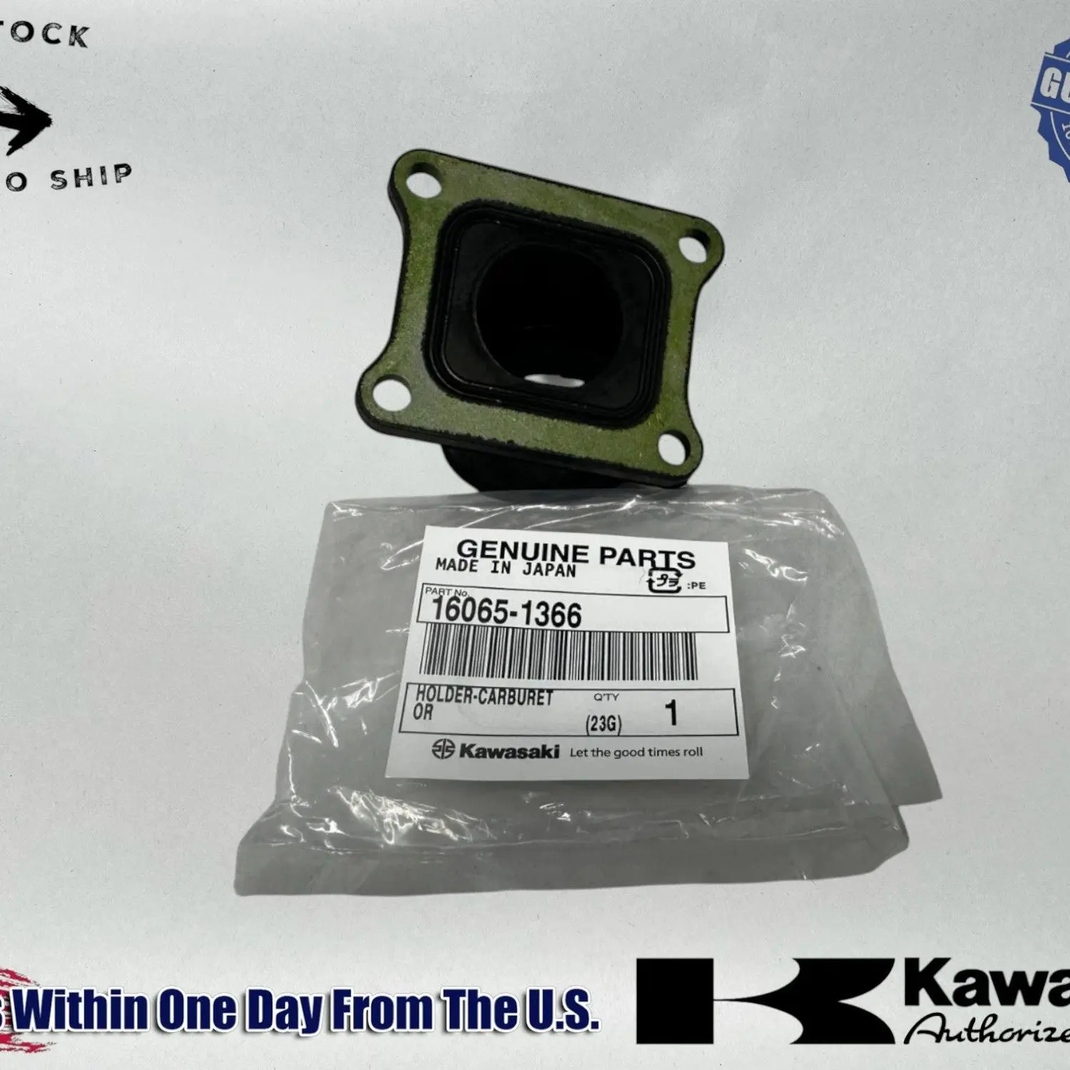 Kawasaki OEM 00-26 KX65 Carburetor Intake Boot 16065-1366