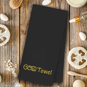 Super Absorbent Microfiber Towel, Fun Embroidered Design, Perfect Gift for Valentine's Day & Weddings, Ideal Kitchen Bathroom Decor, Hand Towel, Decorative Towels