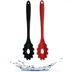 Silicone Pasta Fork 11.2" 2-Pack Spaghetti Server Spoon Heat Resistant 600°F Food Grade BPA Free Noodle Spoons