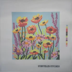 Wildflowers — Printed Needlepoint Canvas (Large Design, Canvas Only)