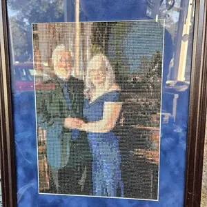 Custom Diamond Painted Portrait - Framed Personalized Art for Home Decor