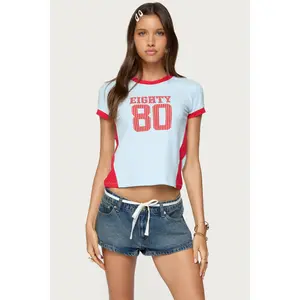 Eighty Polka Dot Contrast T Shirt