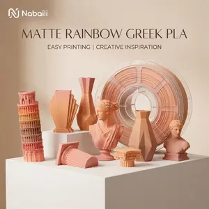 Nabailli Matte Rainbow Greek PLA Filament for Easy Printing and Creative Inspiration