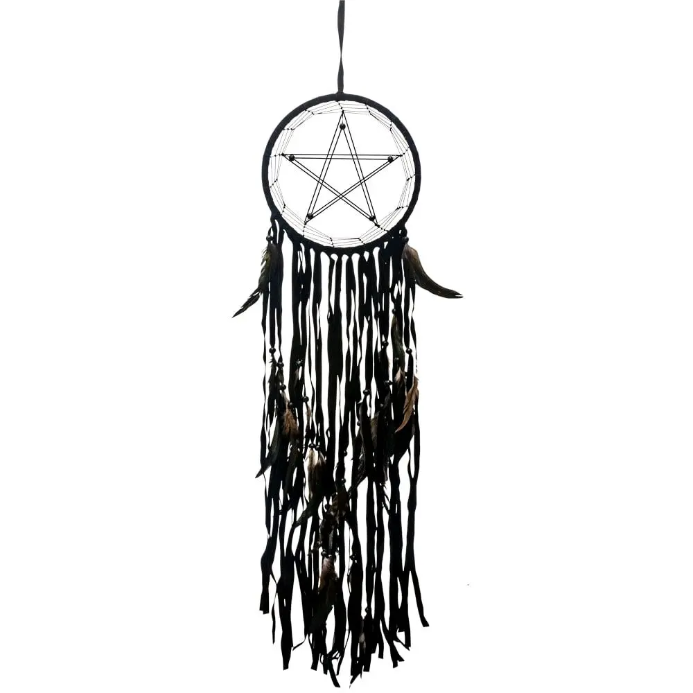 Boho Pagan Dreamcatcher, large black dreamcatcher