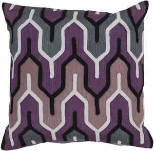 Bowthorpe Purple Geometric Zigzag Accent Pillow - Clearance Bowthorpe Purple Geometric Zigzag Accent Pillow - Clearance