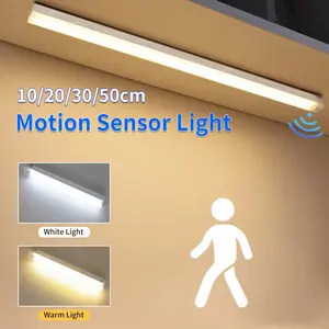 Detachable LED Cabinet Light with Motion Sensor, USB Rechargeable Magnetic Night Lamp, Perfect for Home Decor, Bedroom, Kitchen, Hallway, Party