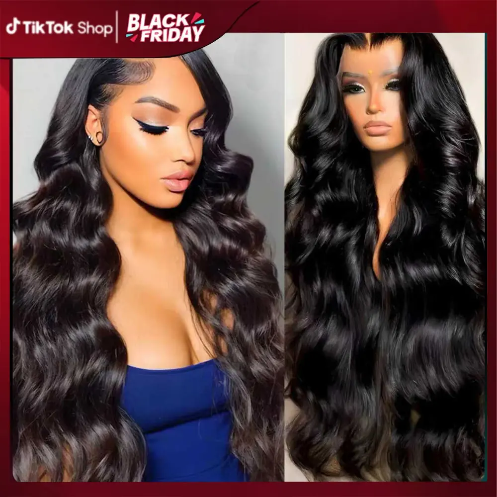 Body Wave 13X6 Lace Front Wigs Human Hair 180% Density Body Wave Lace Front Wigs Human Hair Pre Plucked Glueless Wigs Human Hair 13x6 HD Lace Frontal Wigs Human Hair Lace Front Wigs for Women