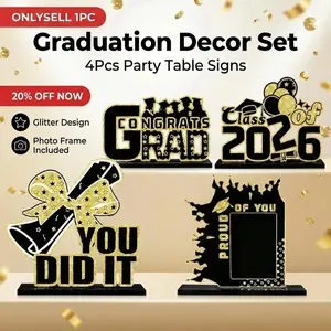 Large Graduation Decoration 2026, Wooden Table Decor, Layered Tray Decoration, 2026 Graduation Party Props, Graduation Photo Prop, Party Decoration Supplies