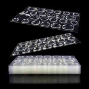 360pcs (15 Sheets) Double-Sided Gel Nail Stickers – Press-On Jelly Nail Adhesive, Double-Sided Sticky Labels for DIY Nail Art, Nail Care