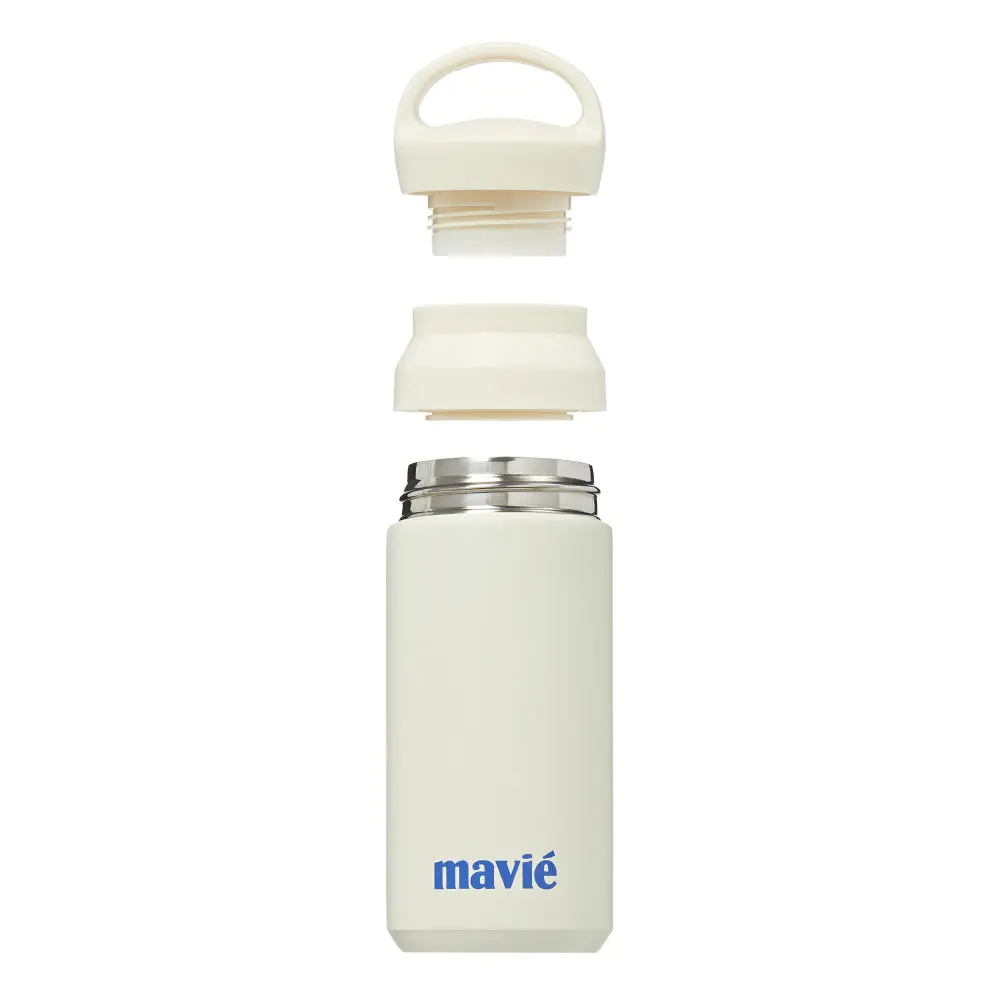 MAVIE Cream Stainless Steel Travel Coffee Mug - Double Wall Insulated Tumbler with Ice Strainer MAVIE Cream Stainless Steel Travel Coffee Mug - Double Wall Insulated Tumbler with Ice Strainer