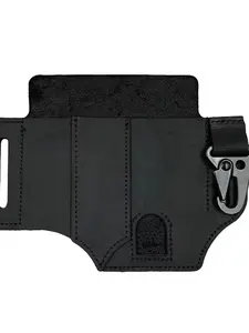 Multifunctional Edc Genuine Leather Tool Belt Holder, Tool Bag Organizer, Includes Tool Pouch, Flashlight Clip, Pen Holder, Keychain Clip, Ideal Gift for Christmas, Halloween, Valentine's Day and More