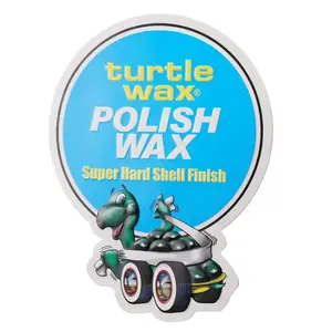 Turtle Wax Polish Wax Super Hard Shell Finish Embossed & Shaped Metal Sign
