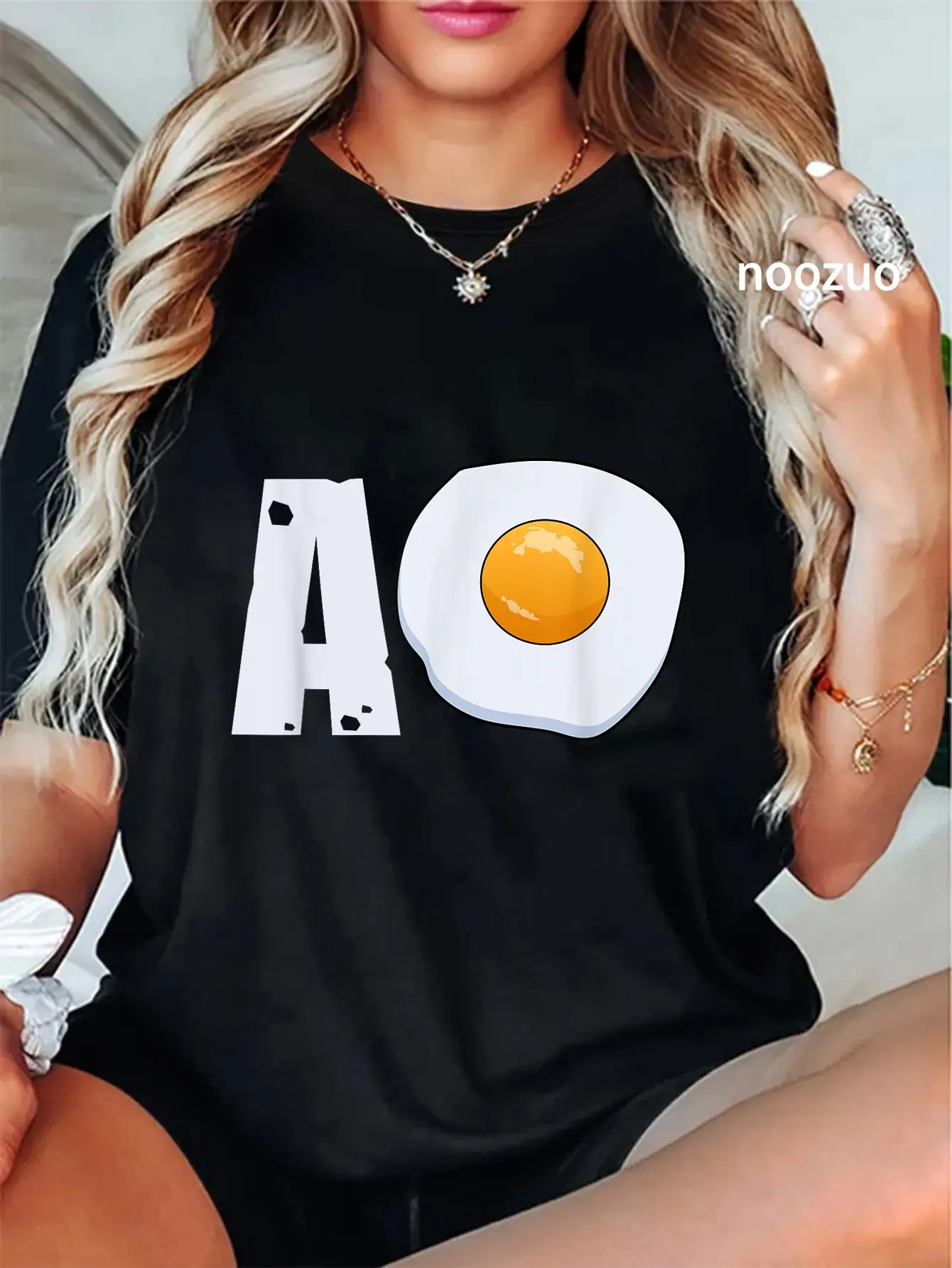 Women's Vintage Graphic T-Shirt with Funny "A Huevo" Spanish Slang Print, 100% Cotton Streetwear for All Seasons