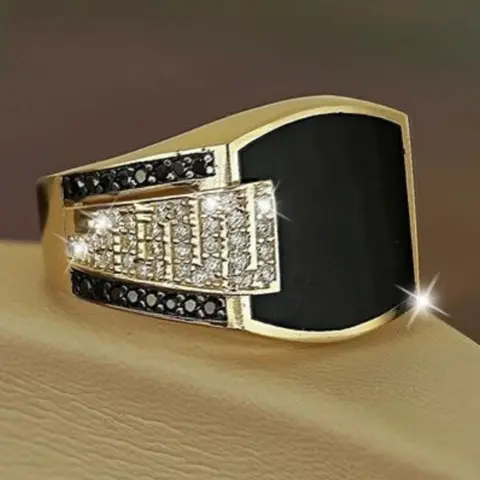 Men's Fashion Ring, Business Casual Decorative Ring, Statement Rings, Jewelry Rings, Metal Rings, Beautiful Rings, Perfect for Valentine's Day, Vacation, Commuting, Dating, Parties, Weddings