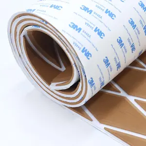 KXKZREN EVA Foam Boat Decking Sheet Non-Slip Marine Flooring Faux Teak Diamond Pattern Self-Adhesive Traction Pad Waterproof Peel and Stick Boat Carpet Deck Mat for Yacht RV Pontoon Kayak Motorboat Accessories Brown/White