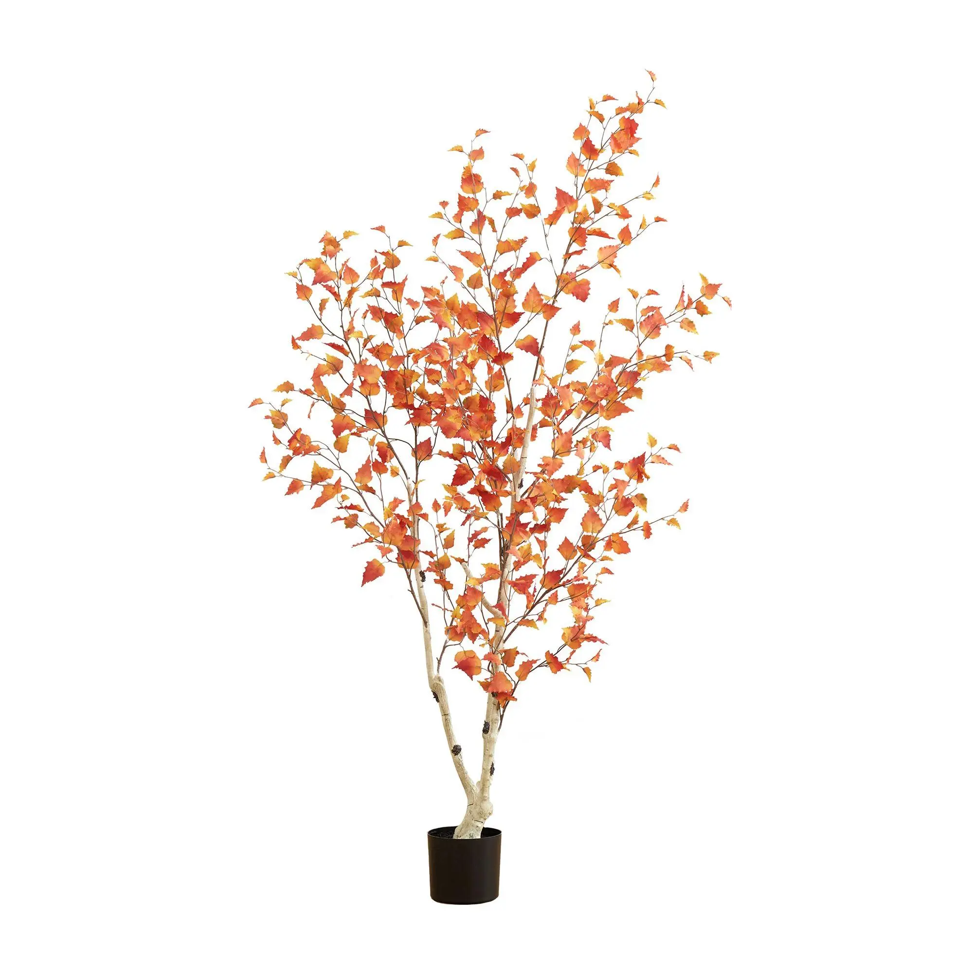 Nearly Natural 6-ft Autumn Birch Artificial Fall Tree