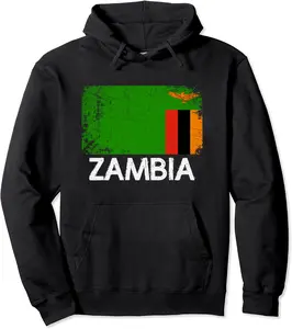Zambian Flag | Vintage Made In Zambia Gift Pullover Hoodie - Braedoncoysp Shop 31B07ZPB7PS9