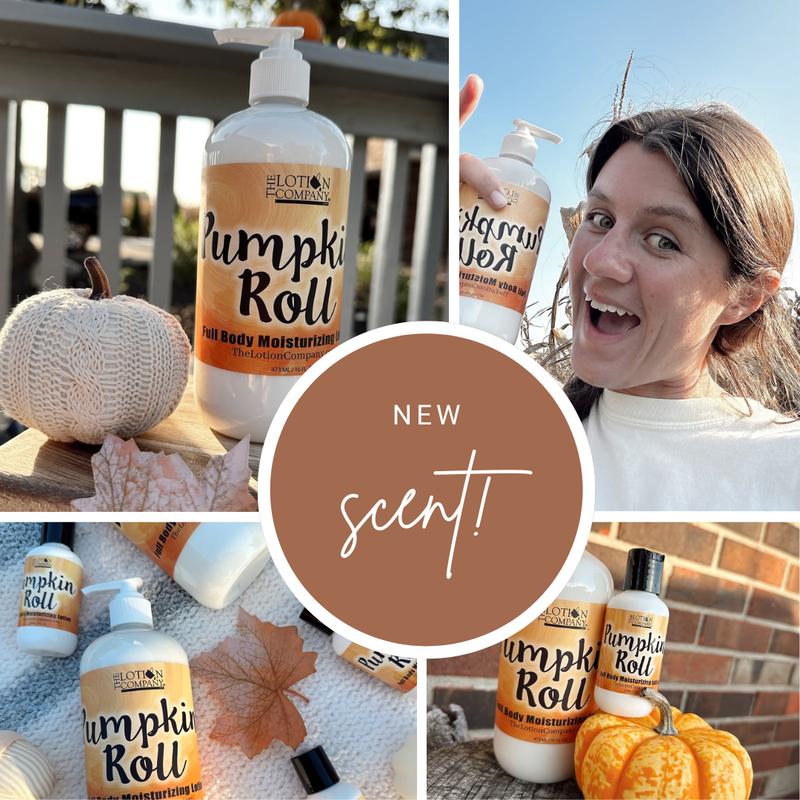 Pumpkin Roll Body Lotion Fall Exclusive (limited edition!) – by The Lotion Company – 16 oz Pump – with Vanilla, Aloe & More